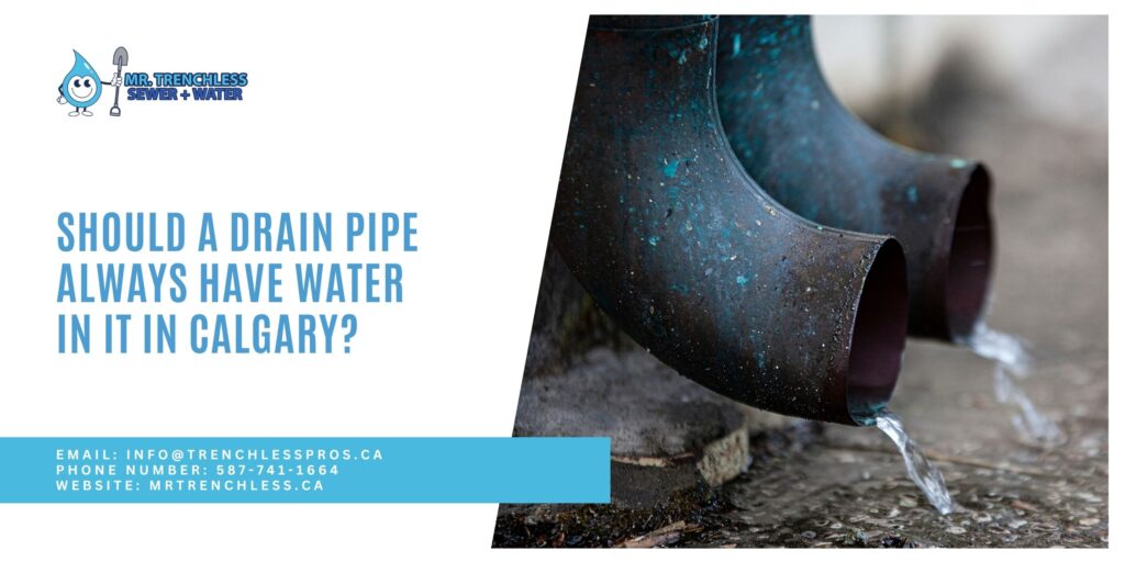 Should a Drain Pipe Always Have Water in It in Calgary?